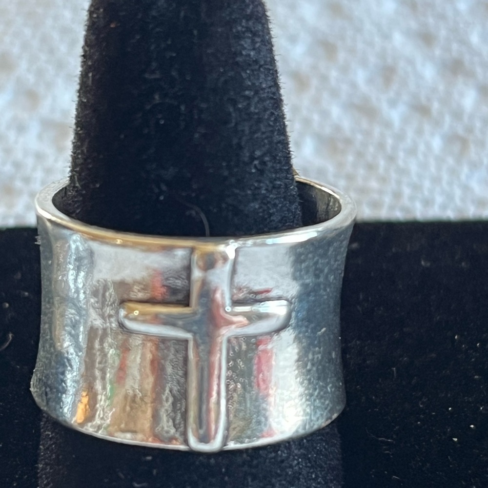 Silver Cross Ring
